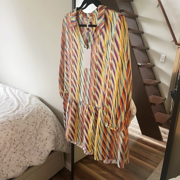 SALONI Jas Dress In Sherbet Oblique Print US 8 NWT - Picture 8 of 12